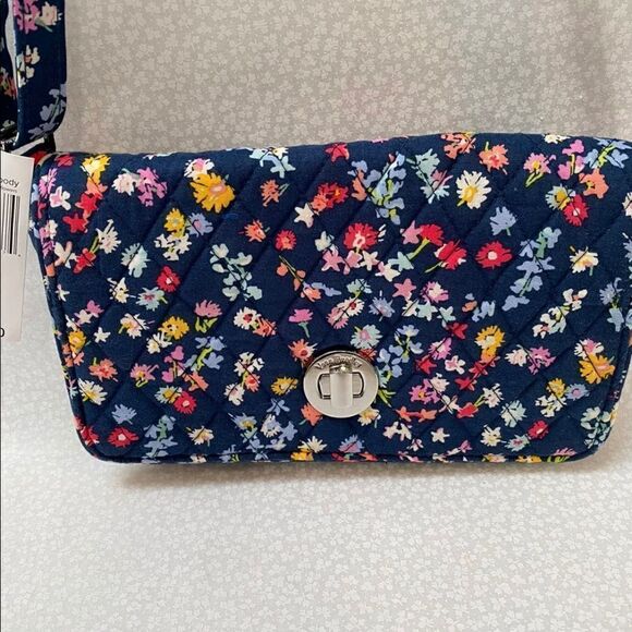 Vera Bradley Turnlock Crossbody Scatter Wildflower - Picture 2 of 4